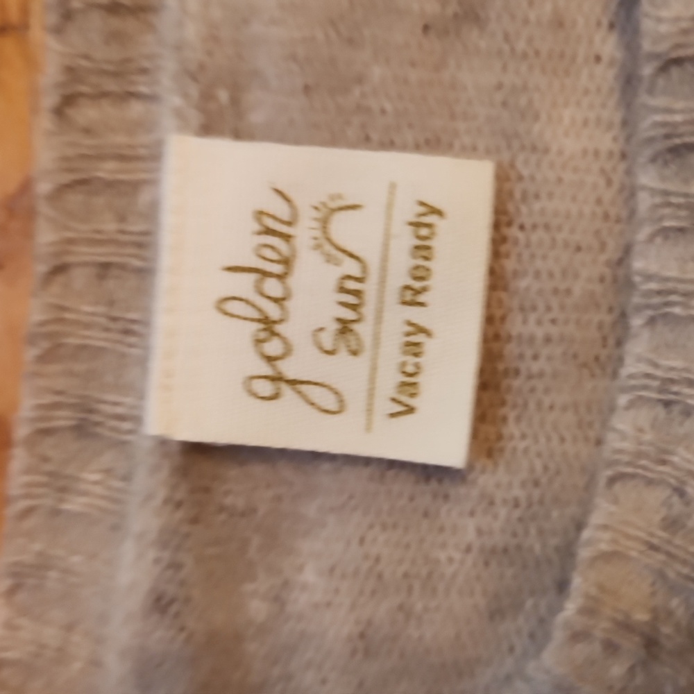 S/M "The Ocean Made Me Salty" Cashmere Sweater - Golden Sun NWOT - Picture 2 of 5